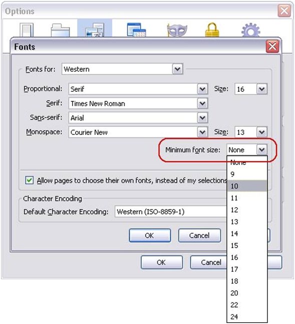 Font dialog box Font dialog box Image